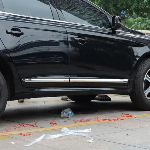 KOUVI FIT FOR 2014 2015 20016 VOLVO XC60 CHROME SIDE DOOR LINE LINING GARNISH BODY MOLDING TRIM COVER PROTECTOR ACCENT