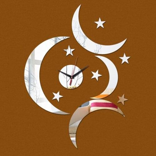 Top fashion new 3d acrylic wall stickersLiving Room decor hot sale diy mirror clock irregular 12 beautiful