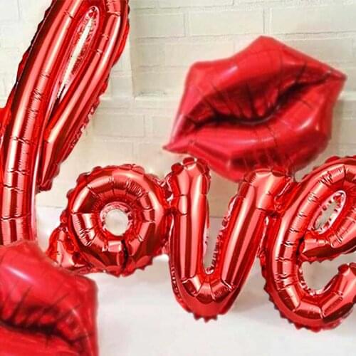 LOVE Letter Foil Balloon Heart Anniversary Wedding Valentine Day Balloons Heart for Birthday Party Decoration Photo Props