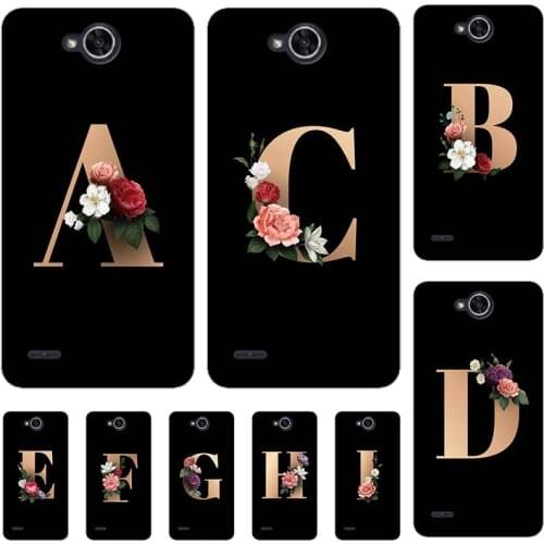 For LG X Power 2 Power2 M320 M320N M 320 5.5" Case Cute Lovely Cartoon Pattern Flower Black Letters Silicone Soft Back Cover