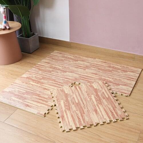 New Floor 23.58 Inch Thick Printed Foam Tiles, Premium Wood Grain Interlocking Foam Floor Mats, Anti-Fatigue Flooring