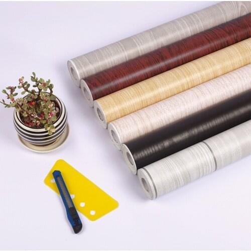 10m waterproof retro style wood grain ordinary PVC wallpaper bedroom living room office kitchen wallpaper home decoration
