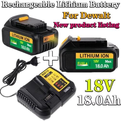 Original 18V 18000mAh for Dewalt DCB200 Rechargeable Li-ion Battery 18V Replacement for DeWalt DCB205 DCB201 DCB203 Power Tools