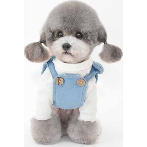Autumn and winter pet one-piece overalls Puppy overalls pet clothes dog clothes Teddy Hiromi clothes