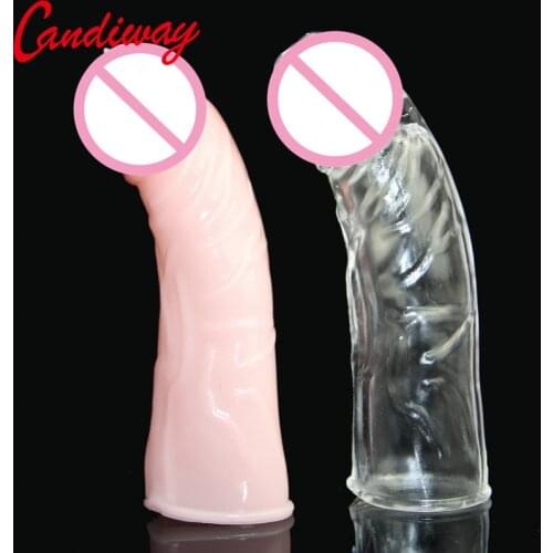 Cock Sheath reusable delay condoms male Penis Extender lasting dick ring thick extension sleeves sex toys for men Lover game