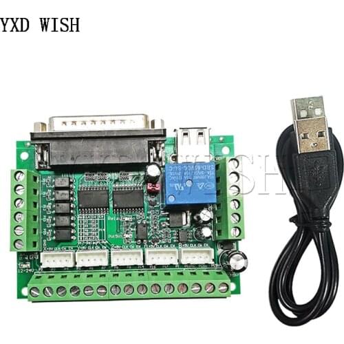 Driver Board MACH3 Engraving Machine 5 Axis CNC Breakout Board With Optical coupler For Stepper Motor Drive Controller