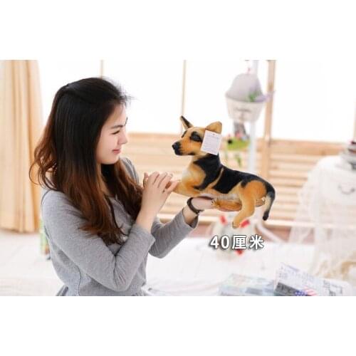 About 40cm prone shepherd dog plush toy simulation wolfhound dog doll birthday gift b0416