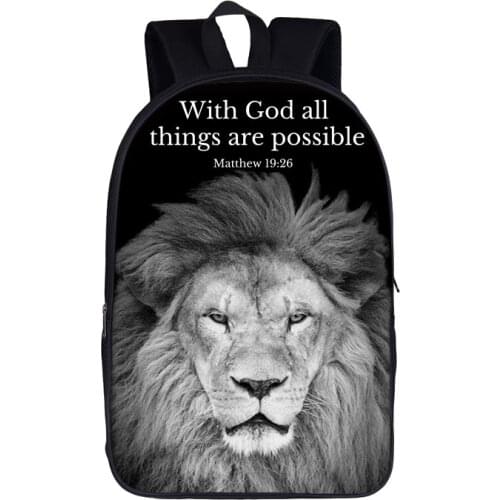 Wolf Cat Backpack School Bags for Boys Girls Lion Dragon Bag Children School Bags Cartoon Teen mochila Travel Students Book Bag