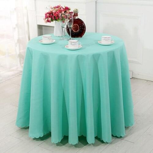 Hot Sale 1pc Pure Color Round Table Cloth Luxury Polyester Satin Table for Wedding Party Restaurant Banquet Home Decor Supplies