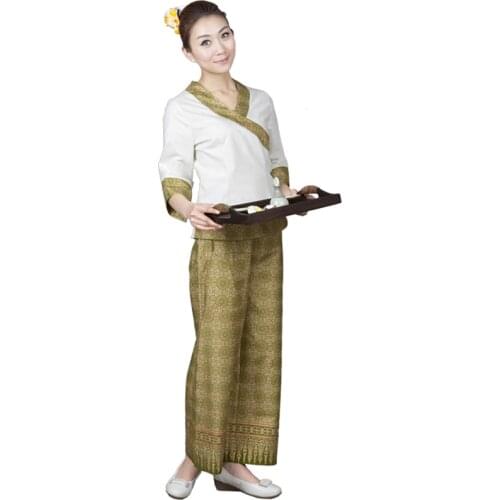 Thailand Waiter Uniforms Thai Spa Beauty Salon Uniform Massage Uniform Southeast Asian Clothes Beautician Cosmetologist