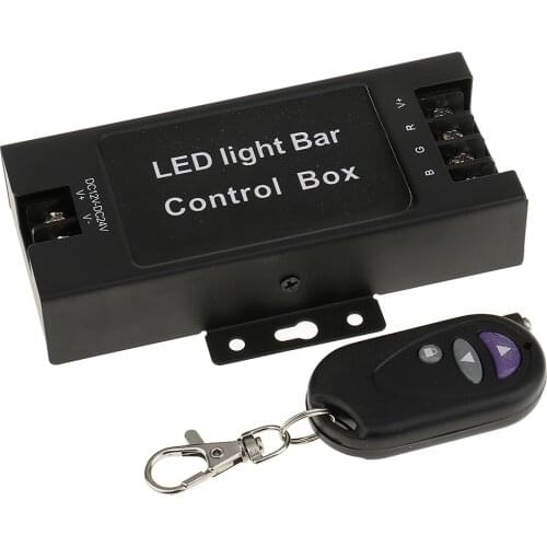 Universal 12V-24V LED Light Bar Battery Box Remote Flash Strobe Controller 7 Flashing Modes