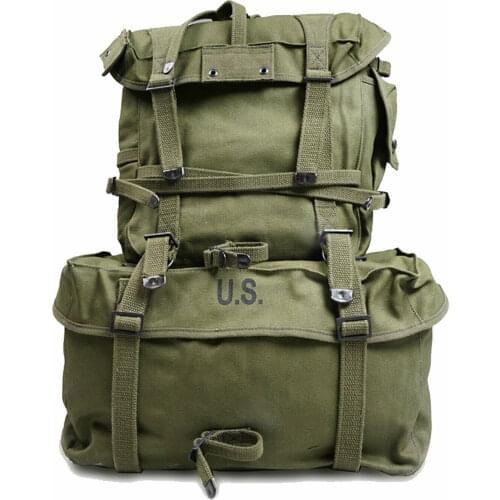 Vietnam War US Army M1945 Backpack Haversack Knapsack Upper Pack Cargo Pack Bag Soldier Military War Reenactments