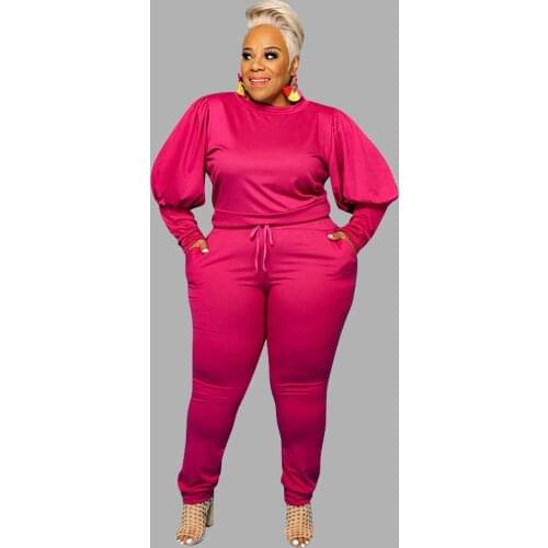 Women Tracksuit 2 Piece Set Winter Plus Size Long Sleeve Top and Pants Sweatsuit Joggers Matching Sets Wholesale Dropshipping