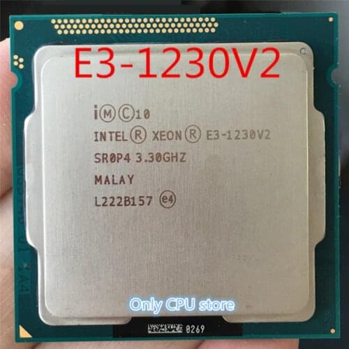 Free shipping For Intel CPU E3-1230V2 CPU 3.30GHz LGA 1155 8MB Quad-core E3-1230 V2 processor 8M