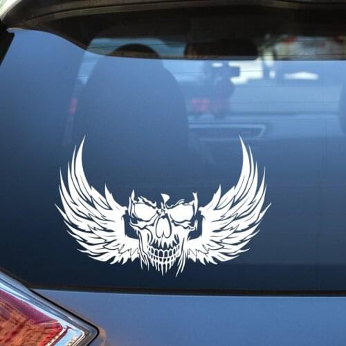 Skull With Wings Decal Skull Vinyl Skull Sticker Skull Car Window Decal Skull Skull Back Window Decal Skull Wings Sticker H004