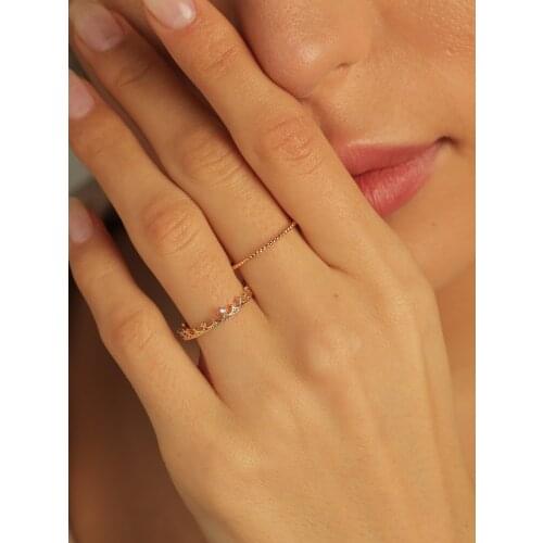 LUNA CHIAO Women Fashion Jewelry Accessoires Gold Color Dainty Delicate 2 Pieces Crown Rings Set for Women