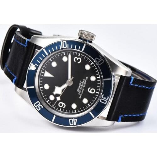 CORGEUT Luxury Brand Schwarz Dial GMT Men Automatic Mechanical Watch Luminous Calendar Military Sport Clock Leather Watches