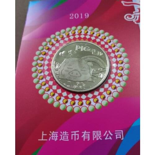 2019 Year pig Asia coins New original coin UNC Commemorative China with box