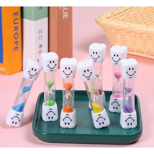 3 Minutes Time Manager Smiley-Face Shape Hourglass For Children Brushing Teeth Timer Dental Gifts Tooth Fairy Hourglass Timer