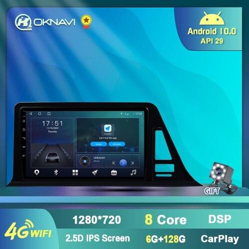 Radio Antenna Car Radios for Toyota CHR C-HR 2016-2020 Carplay 2 Din Navigation GPS Multimedia Player No Cd Player Bluetooth