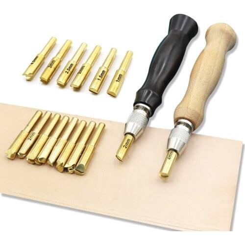 DIY leather crimping tool stainless steel shallow groove crimping trimmer bump sewing stitching stitching creasing leather tool