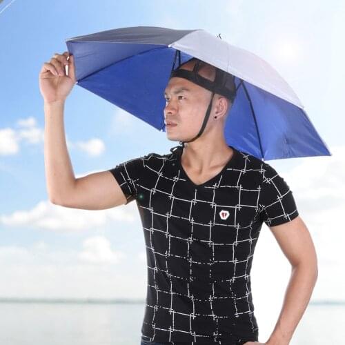 Foldable Umbrella Cap Fishing Tools Fishing Cap Outdoor Sport Foldable Sunscreen Shade Umbrella Hat Hiking Headwear
