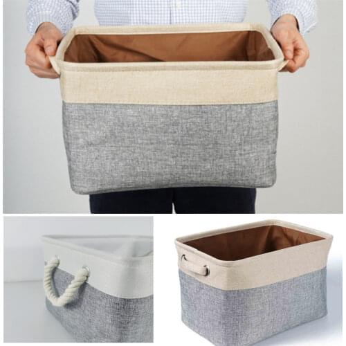 Foldable Pet Supplies Dog Cat Toy Car Trunk Finishing Canvas Linen Storage Box Dormitory Bathroom Dirty Clothes Basket Frame