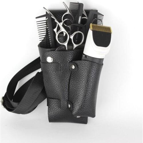 Salon Hair Scissor Bag PU Scissor Clip Shear Bags Tool Hairdressing Holster Pouch Holder Case Belt Tool Bag