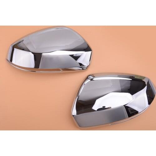 2pcs Silver Car Exterior Door Side Wing Rearview Mirror Cover Cap Trim Fit For VW Tiguan 2018 2019 2020