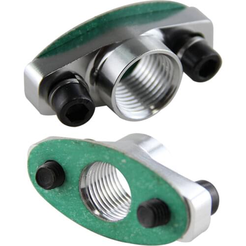 Aluminum Turbo Oil Drain Flange for GT Ball Bearing GT25R GT28R GT30R GT35R 2PCS BLACK