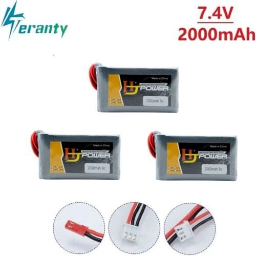 7.4V 2000MAH Remote Control Battery 2S Lipo Battery for Jumper T16 T12 Open Source Multi-protocol Radio Transmitter battery