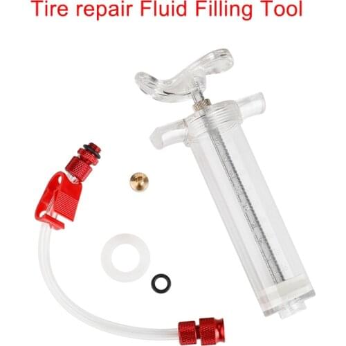 Bicycle Tubeless Tyre Liquid Injector MTB Bike Tyre Repair Fluid Filling Tool Kits Cycling Tubeless Tire Sealant Injector