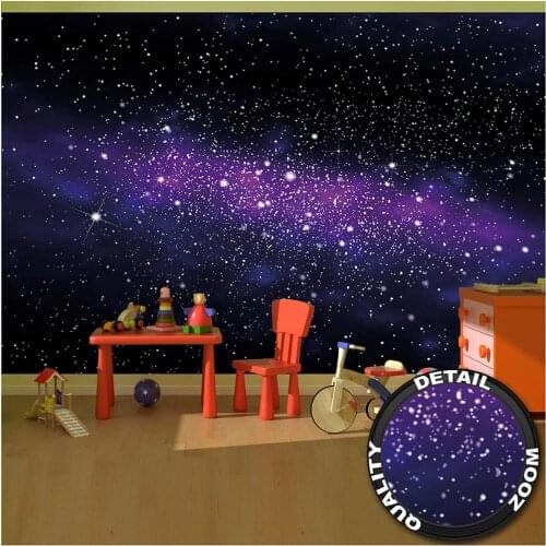 Free Shipping Hot Customize Wall Stickers Fantasy Galaxy Wall Mural Decals Creative Design for Home Deco Photo Wallpaper