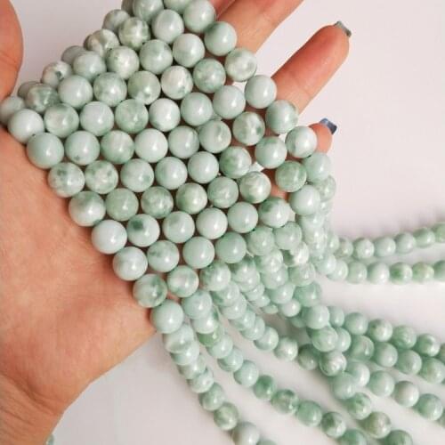 Loose beads bue Larimar round 6/8/10/12mm 14" for DIY jewelry making FPPJ wholesale beads nature gem stone