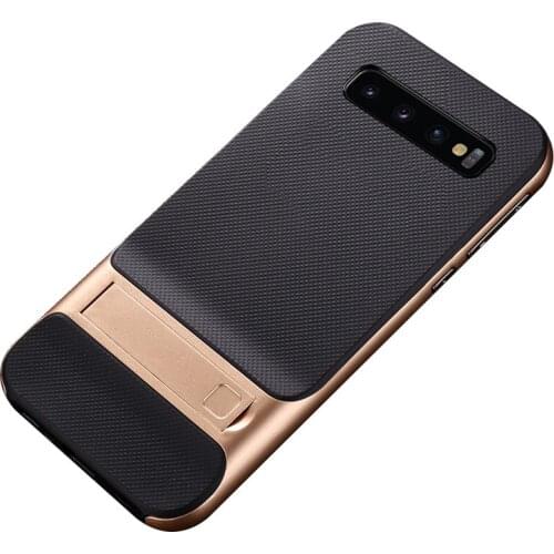 For Samsung Galaxy S10 5G Case Luxury Soft silicone+PC With stand Hybrid Protective back cover case for samsung s10 5g shell