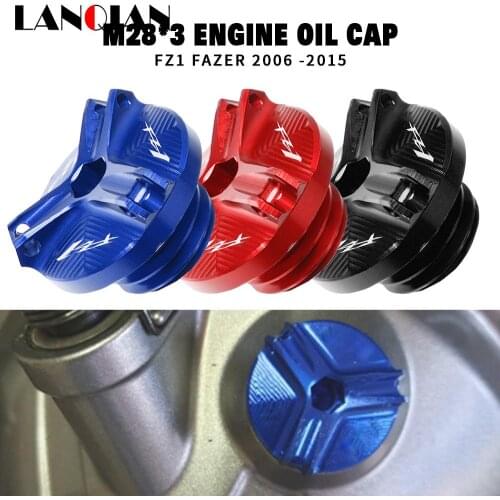 For Yamaha FZ1 Fazer Motorcycle Aluminum Engine Oil Filter Cup Plug Cover Screw FZ1 Fazer 2006-2015 2010 2011 2012 2013 2014