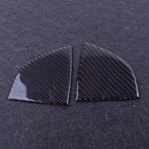 DWCX 2Pcs Carbon Fiber Front Center Grille Grill Edge Corner Cover Trim fit for Mazda 3 Axela 2017 2018