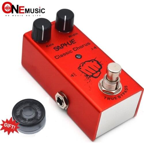 SAPHUE Electric Guitar Classic Chorus Pedal Rate/Width Knob Effect Pedal Mini Single Type DC 9V True Bypass