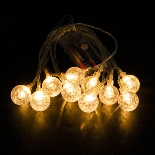 Christmas Ball Garland 3/6M String Lights Bubble Ball Lamp Indoor Lighting Battery USB Operated Fairy Lights Decor For Room Tree
