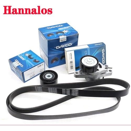 Hannalos original brand new Dayco generator tensioner belt idler gear booster pump belt for Peugeot 206 207 Citroen C2