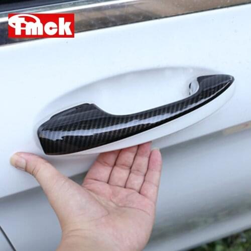 For Mercedes Benz C Class W205 W177 2015 2016 GLC260 ABS Carbon Fiber Car Door Handle Cover Trim Accessories Left Hand Drive