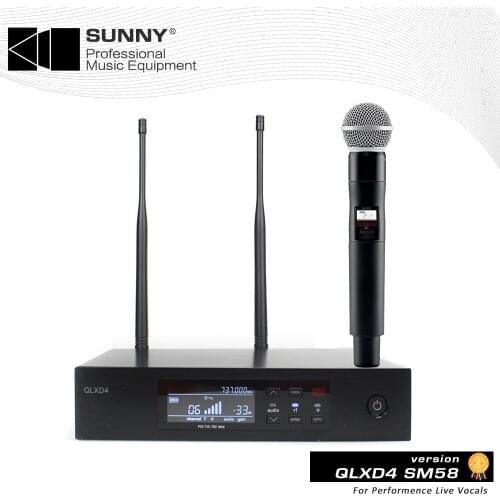 SHURE QLXD4 BETA58 SM58 BETA87 Handheld Mic UHF True Diversity Condense Wireless Microphone System For Live Vocals Karaoke
