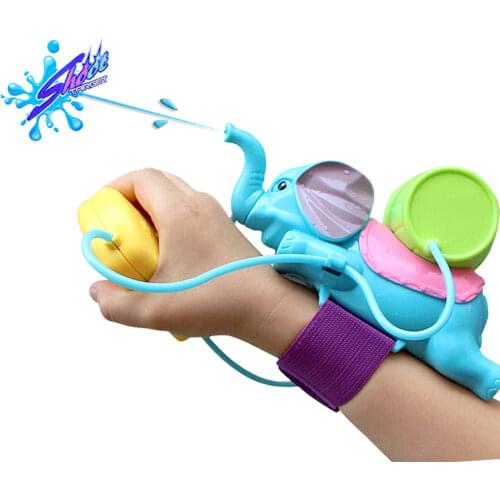 Cute Elephant Wrist Water Guns Toy Creative Portable Pools Toy For Kids Summer Swimming Playing Game Water Fun Tools