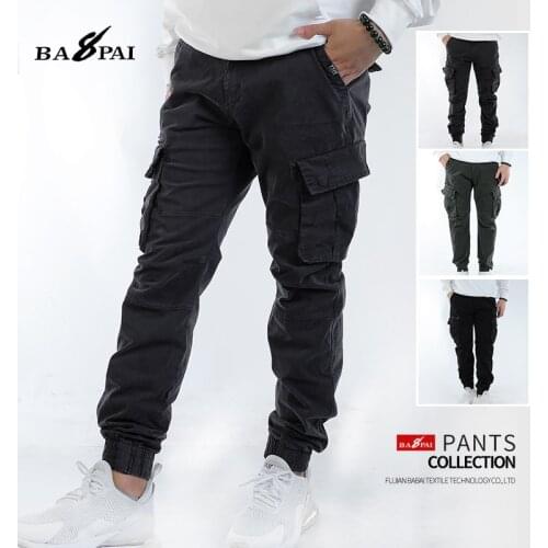 BAPAI Mens Multi Pocket Military Jeans Casual Training Plus Size Cotton Breathable Army Camouflage Cargo Pants