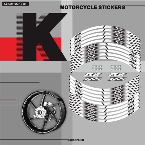 Motorcycle inner wheel Stickers rim reflective decoration decals Fit YAMAHA R6