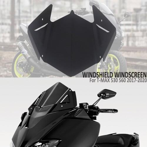 New Motorcycle Windshield Windscreen Cover Aluminum Alloy Wind Shield Deflectore For Yamaha T-MAX 530 560 TMAX T MAX 2017-2020