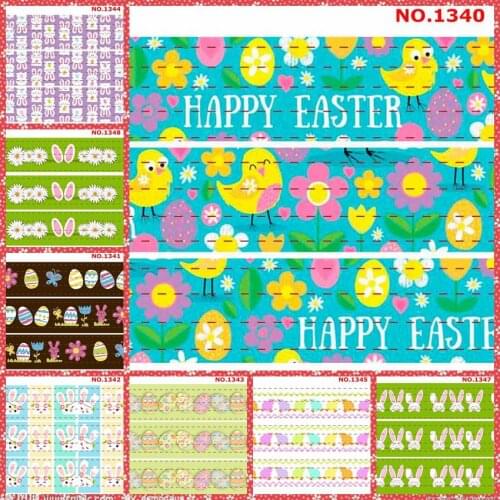 NEW 50 yards Fashion Easter Day cartoon pretty cure ribbon printed grosgrain ribbons free shipping