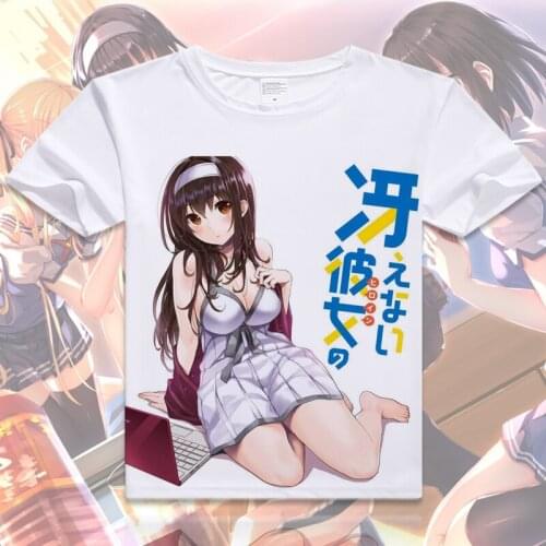 New Saenai heroine no sodate-kata T-Shirt Cosplay Costume Katou Megumi Anime Men T shirt Women Clothing Tees