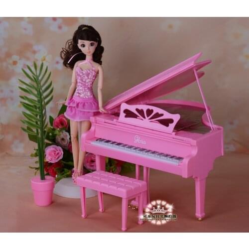 Genuine piano for barbie princess doll accessories 1/6 bjd doll musicista home dream house furniture play set child toy gift
