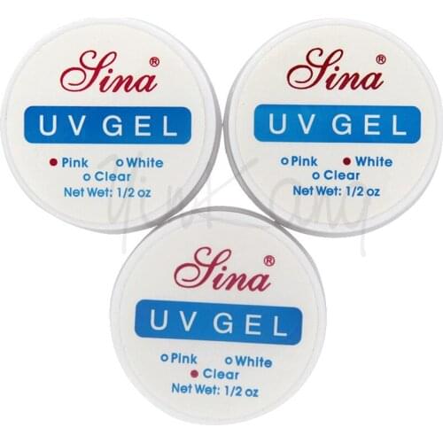 Most Popular Pink White Clear Transparent 3 Color Options UV Gel Builder Nail Art Tips Gel Nail Manicure Extension